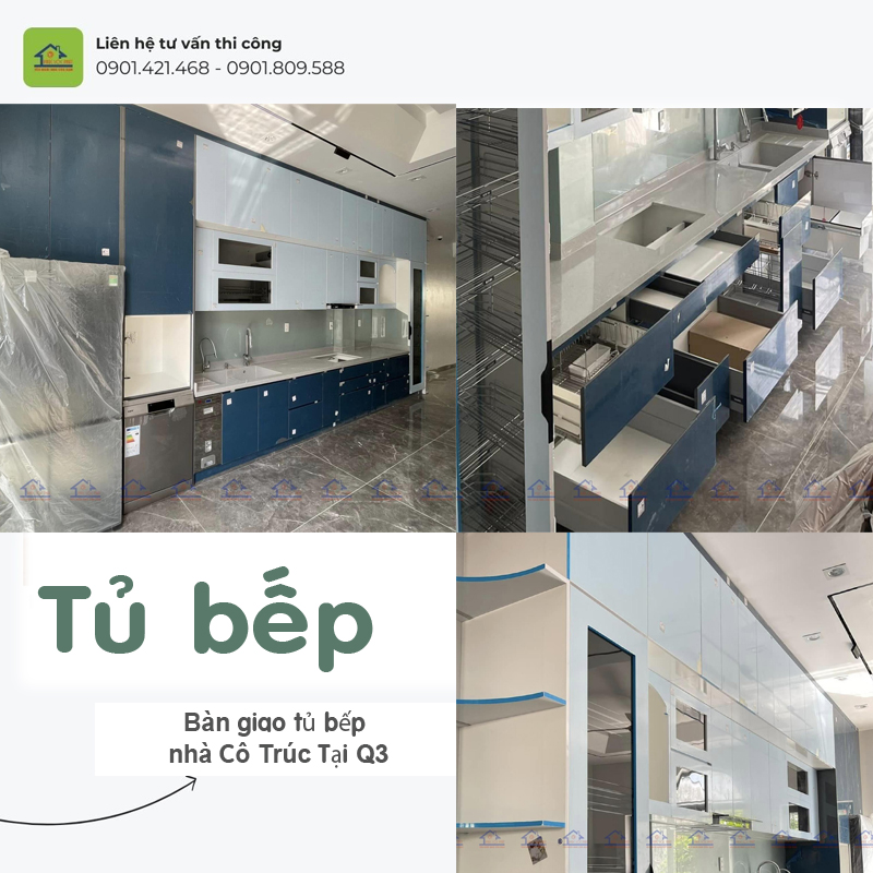 Bàn giao tủ bếp nhà Cô Trúc Quận 3